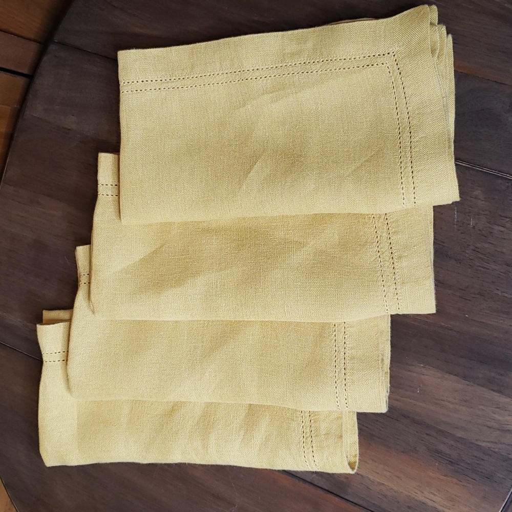 Williams Sonoma Linen Cloth Napkins Set of 4